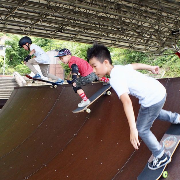 「臺北市極限運動體驗育樂營」培育許多優秀極限運動小子。（中華民國極限運動協會提供）