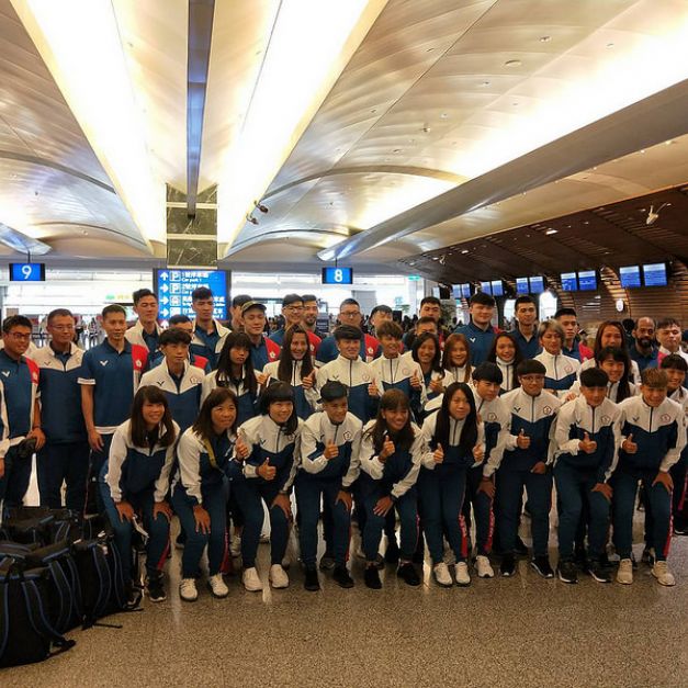 台灣男籃、女足同天飛往印尼。（足協提供）