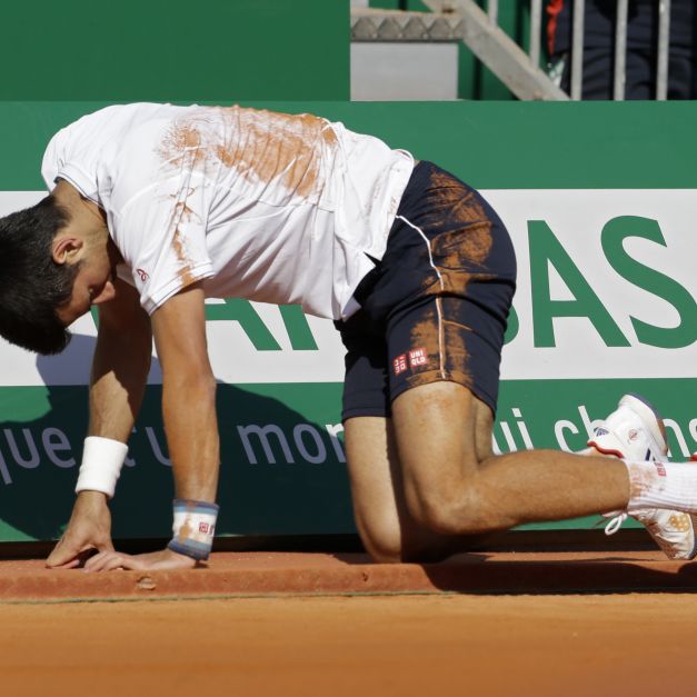 Novak Djokovic在蒙地卡羅大師賽8強止步。（達志影像）
