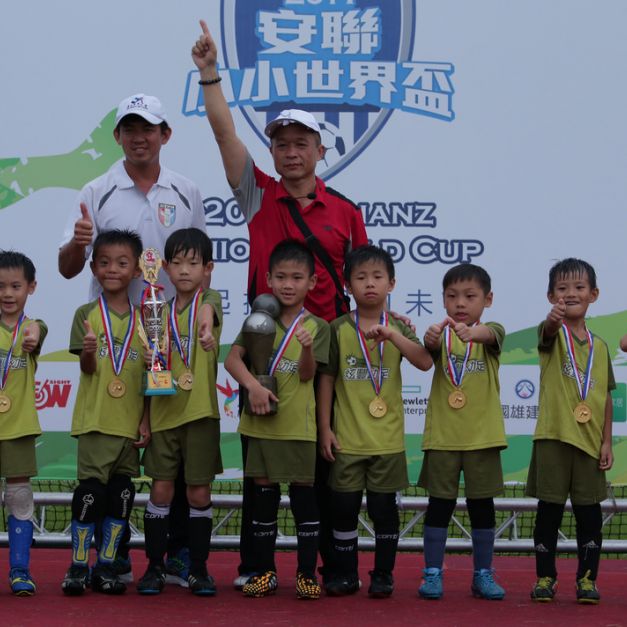 U6冠軍隊炫豐幼兒足球隊。（2017安聯小小世界盃提供）