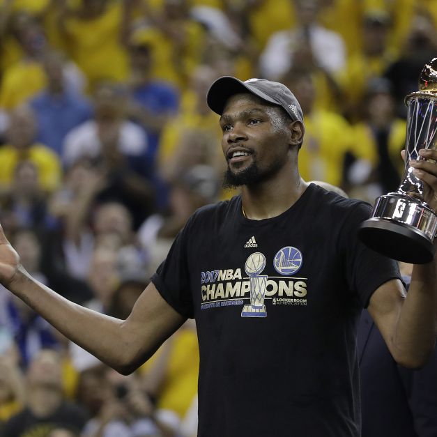 Kevin Durant獲選總冠軍賽MVP。（達志影像）