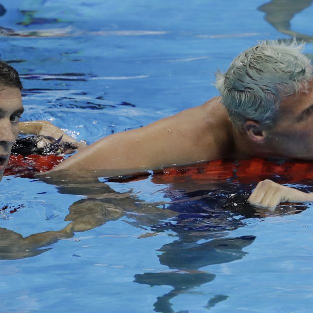 Michael Phelps（左）、Ryan Lochte（右）。(達志影像)
