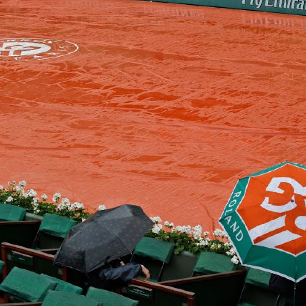 法網因雨全天比賽取消，為大會16年首見。(達志影像)
