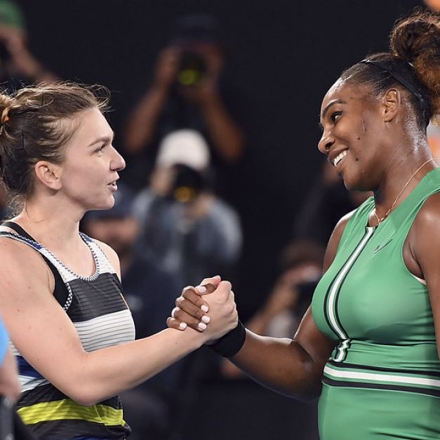 Simona Halep（圖左）將與Serena Williams爭奪溫網女單冠軍。（達志影像資料照）