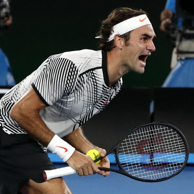 Roger Federer得知奪冠後興奮不已。（達志影像）