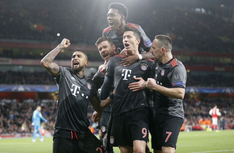 拜仁慕尼黑以5比1大勝晉級。（達志影像）