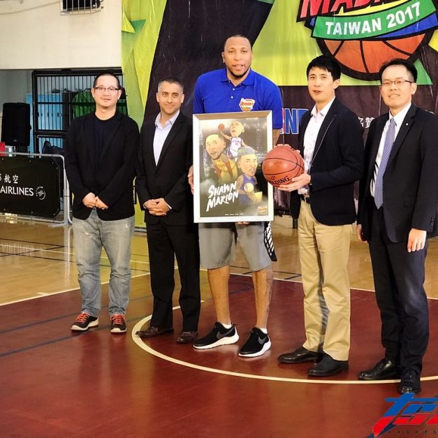 前NBA球星Shawn Marion受邀擔任國泰NBA Youth Madness親善大使。（鍾亞芳／攝）