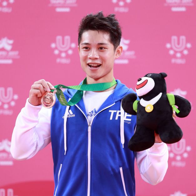台灣好手蔡澤民在男子長拳以9.42分摘下銅牌。（世大運組委會提供）