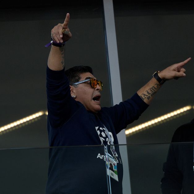 Diego Maradona認為阿根廷被逼平要怪總教練Jorge Sampaoli。（AFP授權）
