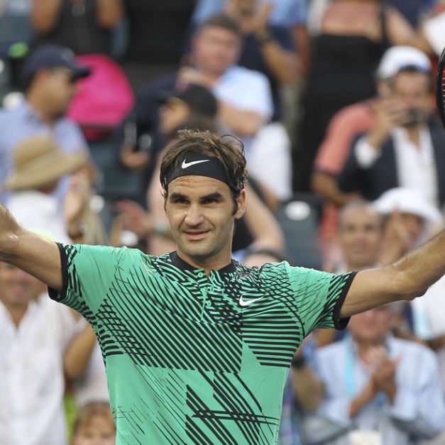 Roger Federer成就生涯第3次的「陽光雙冠（Sunshine Double）」。（達志影像資料照）